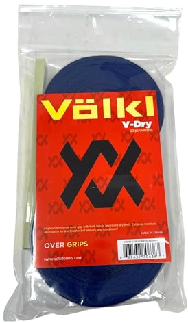 Völkl V-Dry Overgrip | Tennis, Pickleball & Squash Racquet Overgrip | Dry-Touch, Sweat-Absorbing Grip Tape (Navy, 30 Pack)
