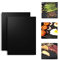 BBQ Grillmatte 2 Stücke Backen Matte Barbecue Grillplatten hitzebeständig für Gasgrill Kohlegrill Ofengrill Elektrogrill (2)