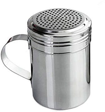 1/2pcs Powder Decorating Shaker Stainless Steel Spice Bottles Steel Powder Shaker with Handle Perfect for Chocolate, Cocoa, Sugar, Salt, And Flour Dusting ,Easy to Clean(size:1pc M( 6.8*8.8cm))