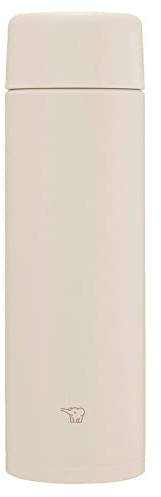 Zojirushi SM-ZB48-CM Water Bottle, Seamless 16.9 fl oz (480 ml), Screw, Stainless Steel Mug, Sand Beige, Integrated Washer, Easy to Clean, 2 Pieces Only