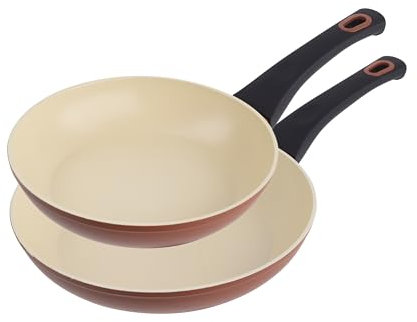 Set 2 sartenes 20 y 24 cm, en aluminio forjado, aptas para inducción, colección Safari