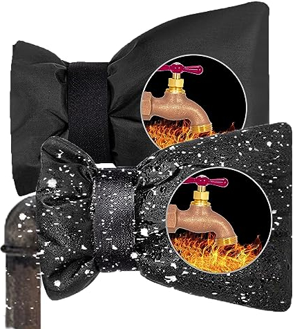 2 Stück Wasserhahn Abdeckung, Verdickung Beutel für Wasserhahn, Wasserdicht, Frostschutz, Kältebeständig, Thermoschutz für Garten Wasserhahn (Schwarz)