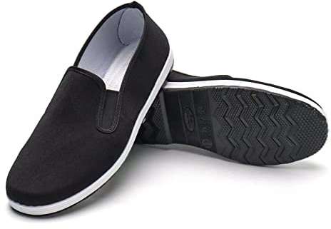 Traditional Chinese Canvas Kung Fu Tai Chi Shoes - Martial Arts Old Beijing Style With Black Rubber Sole, Unisex