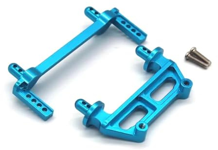 RWLZLB 16281 F/R Body Pillars Parts, Metal Replacement Accessories Spare Parts, Compatible with Hyper GO H16BM H16GT H16DR MJX H16 16208 16209 16210 1/16 RC Trucks Cars (Blue)