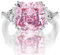 GemKing R0896 White 5 carat high carbon diamond ring square ice flower cut 10 * 10 light luxury ring for women