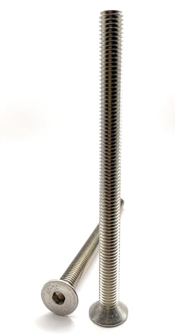 Tornillo M8x110 mm cabeza avellanada BTR de acero inoxidable A2 | Ø 8x110 mm – M8 x 110 mm | Tornillos FHC de 6 caras huecas (llave allen) ISO 10642/DIN 7991 | Tornillo inoxidable A2 (V2A/304): lote