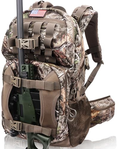 MoiShow Jagd-Rucksack, Camouflage-Jagd-Rucksäcke & Seesäcke, wasserabweisend, langlebig, große Kapazität, Bogen-Rucksack, Schätze der Bäume, Large, Outdoor