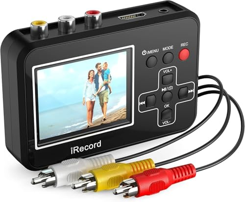 DigitPro VHS to Digital Converter, Mini Video Capture Device, Record Video from DVD, VCR's, VHS Tapes, Hi8, RCA, TV Box, Camcorder and Gaming Systems