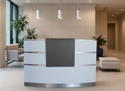 Jet-Line® Büromöbel | Empfangstheke Valence | Theke Tresen | weiß | Büro Salon Kanzlei Praxis Salon Möbel | 120 cm