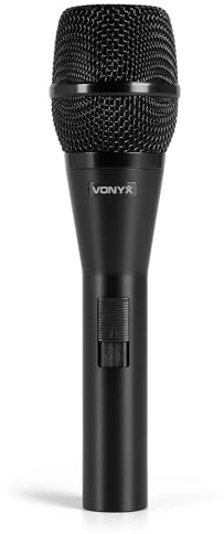 VONYX VDM09 Microphone à Condensateur Cardioïde - Micro Studio, Podcast, Enregistrements, Livré avec câble XLR/Jack 6.35mm (5m), et étui - Idéal Home Studio, Streaming, Enregistrement