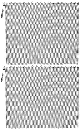 Milisten Grille de Cheminée Pare-Étincelles 2 Pièces en Maille Métallique, Panneaux Résistants la Chaleur Poignées, Adaptés pour Foyers Domestiques et Espaces de Vie