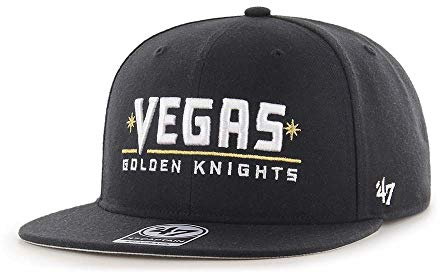 47Brand Vegas Golden Knights No Shot Black Script Captain Casquette snapback – NHL Hockey sur glace