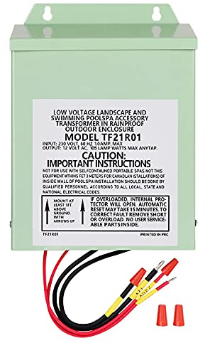 COOLWEST LED Trafo 12V 105W, LED Transformator 230V Auf 12V AC für Niederspannung Poolbeleuchtung, Scheinwerfer, Spa, LED-Streifen, Innen/Außen, (Grün)