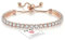 HEEYA Rose Gold Tennis Bracelets, Sterling Silver Tennis Bracelets for Women, Silver Infinity Crystal Sister Friendship Bracelet, Adjustable Diamond Cubic Zircona Lady Bracelet Birthday Gifts