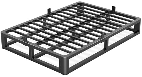 Firpeesy Upgrade Anti Bending and Round Corner Legs 10 inch Metal California King Bed Frame 3500 LBS Heavy Steel Slats Support Platform Bed Frame No Box Spring Needed Platform Noise Free Easy Assembly