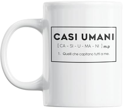 Gesar Tazza Divertente 'Casi Umani' - Idee Regali Originali per Uomo e Donna - Regalo di Compleanno e Natale - Frasi Divertenti - Humor