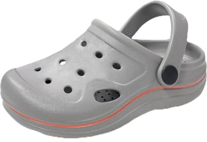 Nedaan Toddler Girls Boys Clogs Classic Garden Shower Beach Pool Swim Slip on Sandals Slides Children Kid Cute Water Shoes, Grey, 8