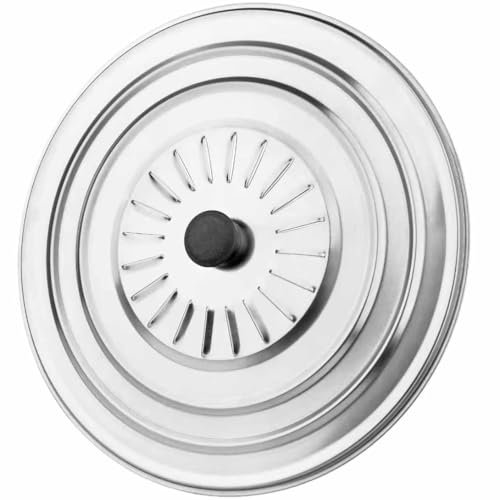 CHEFZOCO Tapa para sartenes y ollas, Tapadera Multiusos sartenes, tapadera Anti Salpicaduras, Diseño con Mango ergonómico, Accesorio de cocina, acero inoxidable, Apta para 26 cm