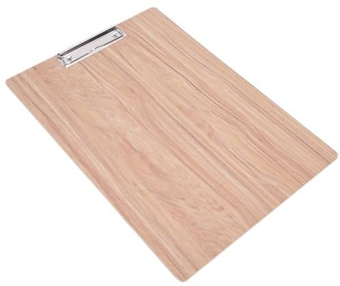 Eujgoov Portablocco in Legno 8K Pannello Rigido a Basso Profilo Formato Standard A4 Lettera Lavagna per Disegno Artistico, Design Leggero e Compatto con Morsetto in Metallo per Forniture per Schizzi