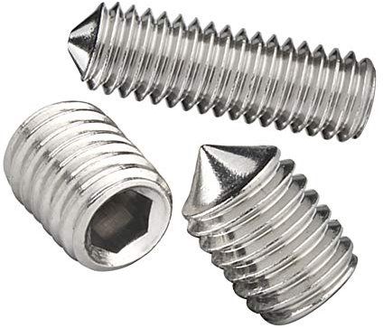 Yudesun Ferretería Clavos Pernos Punta Cónica Acero Inoxidable Tornillos Sin Cabeza - Hexagonal Tornillos de Fijación Rosca Métrica Llave Allen Prisioneros Máquina Tornillo Herramientas M3 M4