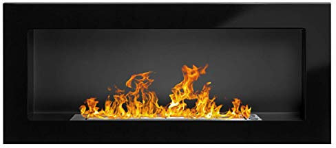 Ethanolkamin Gelkamin Bioethanol Kamin Biokamin (90 schwarz Hochglanz)