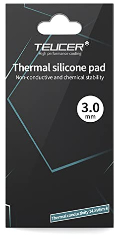 Thermal Pad 14.8 W/mK, 85x45x3mm, Non Conductive Heat Resistance High Temperature Resistance, Silicone Thermal Pads for Laptop Heatsink GPU CPU LED Cooler (3mm)