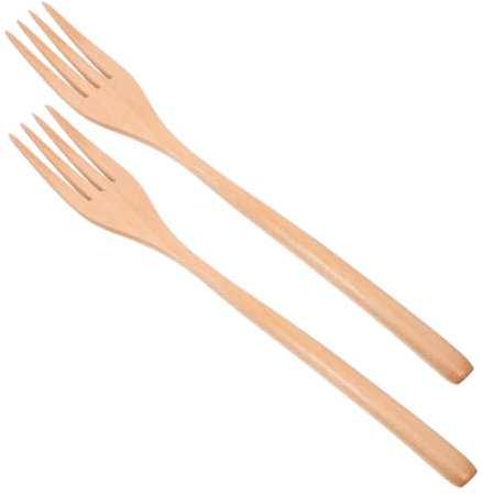 HOLIDYOYO 2pezzi Forchette in Legno Per Mescolare Insalata Forchette in Legno Per Cucinare e Servire Piatti Resistenti e Durevoli Per Uso Domestico e Professionale