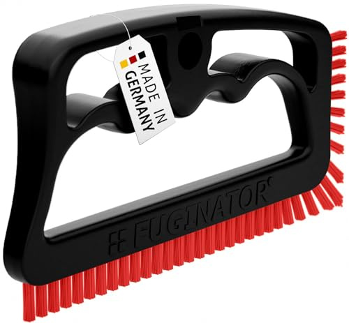 FUGINATOR® Grout Brush Black/Red - Brush for Grout Cleaning in Bathroom, Toilet, Kitchen, Cleaning Wall and Floor Tiles, Handy Brush for Grouts and Tiles