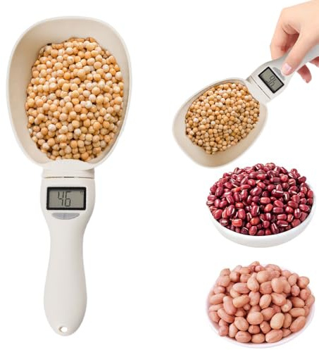 ANYSENT Digital Measuring Spoon, Food Digital Measuring Scoop Scale 800g / 0.1g High Precision with LCD Screen,Household Weighing Scoop for Kitchen and Dog Cat Food (Spoon/1pcs)