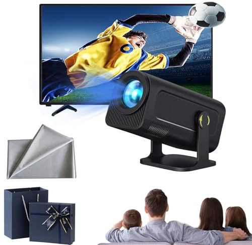 Lumicast K90 Projector - 240” Screen, 4k Input Support, 1800 Ansi Lumens, Dual Band 5g/2.4g Wifi, Motorized Focus, 1-Min Setup, Compact Projectors Compatible With Tv Stick, Phone (Projector + Screen)