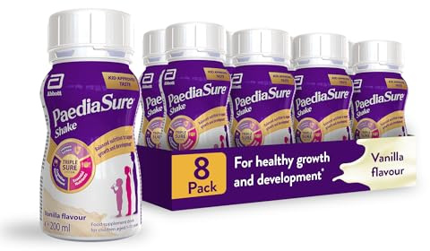 Kids Multivitamin Vanilla Drink - Ready-To-Drink Bottles - 8 x200ml - with 26 Vitamins & Minerals – Multivitamins with Vitamin D, Magnesium & Protein – Vegetarian & Gluten Free- by PaediaSure Shake