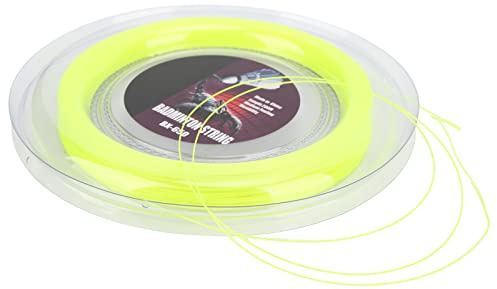 ERYUE Cuerda de Bádminton Resistente y Duradera para el Entrenamiento Diario de Aficionados, Carrete Alambre Amarillo Fluorescente 0,72 Mm