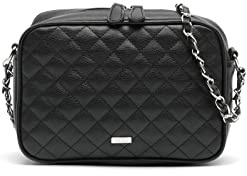 MISAKO Cacao bolso bandolera acolchado - Bolso de fiesta de moda mujer - s bolsos de noche y eventos Cacao Negro 16 X 22 X 6 cm