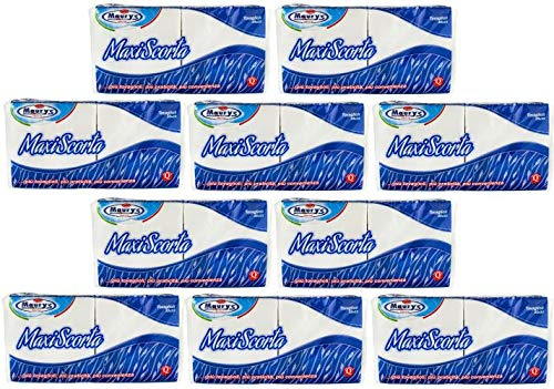 10 Confezioni Maury's Maxi Scorta Tovaglioli Confezione Risparmio Per Ogni Occasione (Classico 2300 pz)