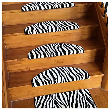 LBL Stufenmatten Treppenmatten Stair Tread Matte, 5pcs rutschfeste Treppen Kissen Innentreppenschützer, Modern Step-Matten for Bodentreppe teppiche für treppenstufen (Size : 80 * 24+3cm)