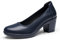 DREAM PAIRS Womens Edena Chunky Closed Toe Low Block Heels Work Pumps Comfortable Round Toe Dress Wedding Shoes SDPU2230W,Size 5.5,Navy Blue,SDPU2230W