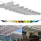 Einziehbares Welle Sonnensegel 0.6x5m, nach Maß Pergola Markise Verstellbar Schattenabdeckung 95% UV-Schutz & reißfest Inkl. Montageseilen für Terrasse Pergola Hellgrau