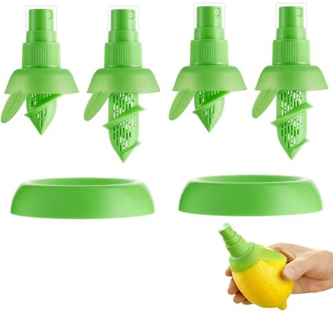ANDARS Spremi Agrumi Manuale, Spremi Limone Manuale - Set da 4 Pezzi | con Base Rotonda e Base Antiscivolo | Spremiagrumi Manuale per Limoni, per Limoni, Arance e Altri Agrumi