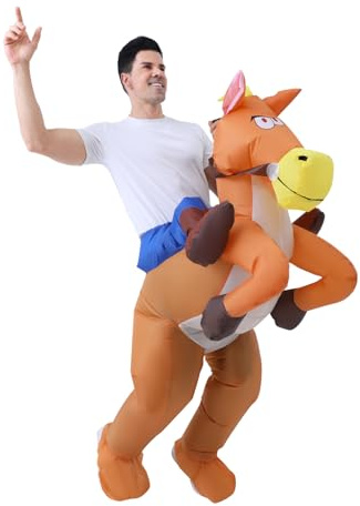 FXICH Costume de cheval gonflable pour homme et femme - Pour cosplay, fête - Costume gonflable pour Halloween