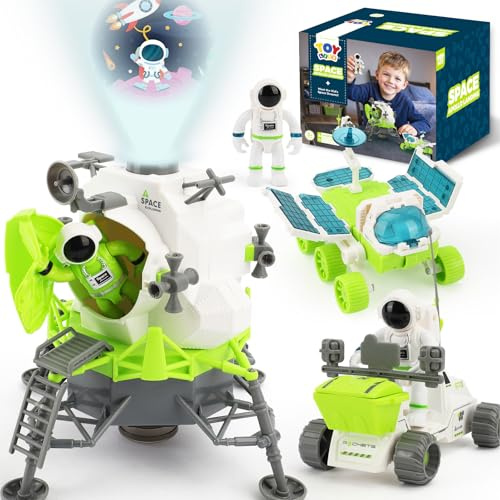 TOY Life Lunar Space Toy for Kids 3-5, Rocket Ship Toy with Astronaut Toys, Space Adventure Rocket Set, Spaceship Toys for Kids, Rocketship Toys for Boys and Girls 5-8, Space Toys