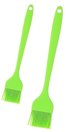 Set 2 Pennelli da Cucina in Silicone – Pennello per Alimenti Resistente al Calore per Barbecue, Dolci, Carne e Grigliata – Pennello da Pasticceria Antiaderente e Lavabile in Lavastoviglie, Verde