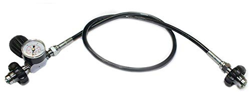 Frusta travaso aria DIN 200/300 con manometro (100 cm)