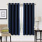 EASELAND Blackout Curtains 2 Panels Set Thermal Insulated Window Treatment Solid Eyelet Darkening Curtain for Living Room Bedroom Nursery,Navy,66x54 Inches