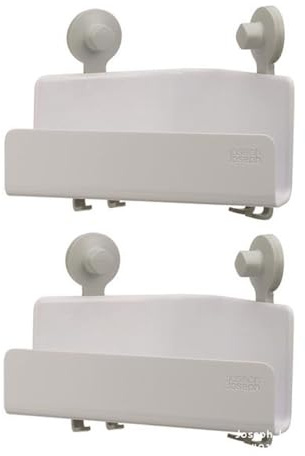 Joseph Joseph EasyStore Self-Draining Corner Shower Caddy 2-pack- White