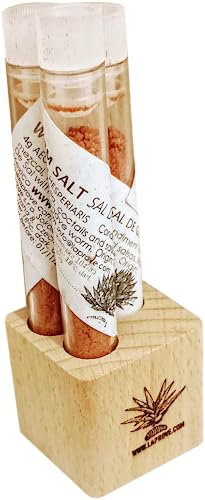 3x Sale con verme d'agave in fiale: cubetto di legno di abete 3x4g