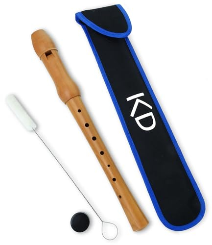 keepdrum Sopran Holz-Blockflöte Deutsche Griffweise mit Tasche