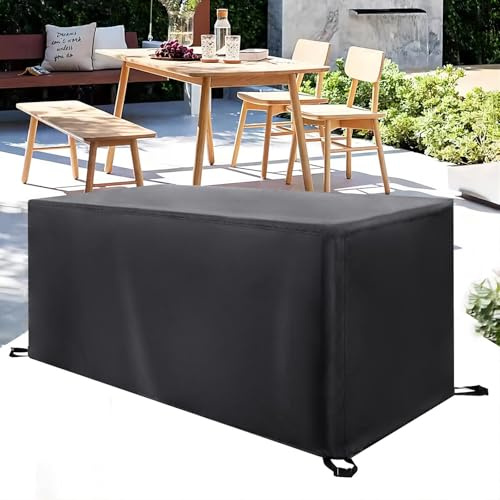 Fundas para muebles de jardín, 100x50x65cm/LxWxH Cubierta impermeable para muebles de jardín al aire libre, Lona protectora para exteriores a prueba de viento, Cubierta para mesa de jardín anti-UV