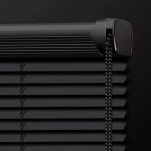 Venetian Blinds Black 50cm 60cm 70cm 80cm 90cm 100cm 110cm 120cm 140cm Wide,Metal Aluminium Venetian Blinds for Windows,Heat Insulation/Blackout Shutters,Privacy Curtains,