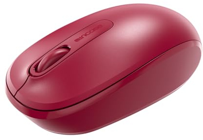 Incase Wireless Mobile Mouse 1850 – Designed by Microsoft – Compact, Comfortable, Right/Left Hand Use, 6-Month Battery Life, Nano Transceiver, Works with Mac/Windows 8/10/11 - Flame Red