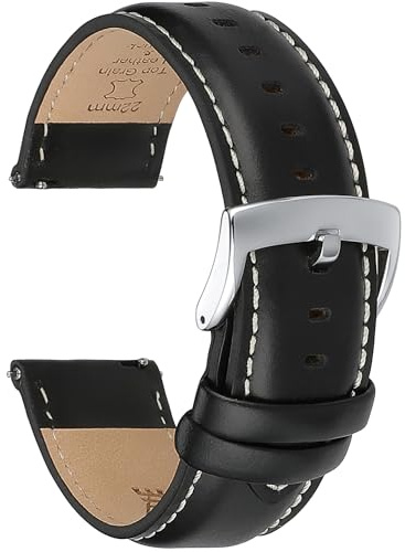 CORROPELLE Leder Uhrenarmbänder Schnellverschluss Armband 18mm 19mm 20mm 21mm 22mm, Eleganten Hochwertige Ersatz Leder Armband für Damen und Herren, Uhr und Smartwatch